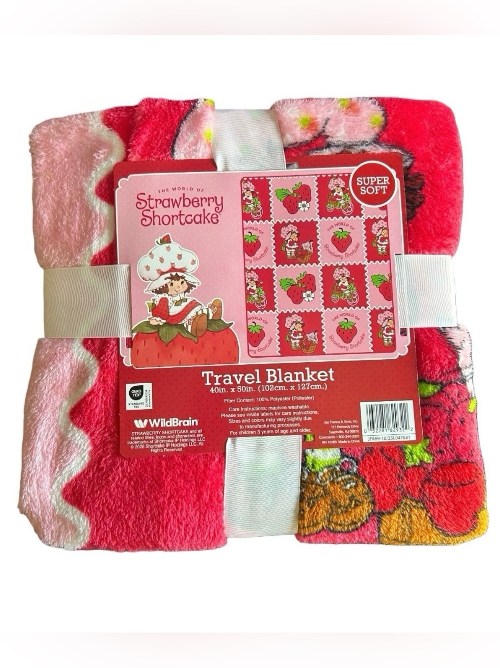 Strawberry Shortcake Blanket 40in X 50in Silk Touch Throw Travel Super Soft New